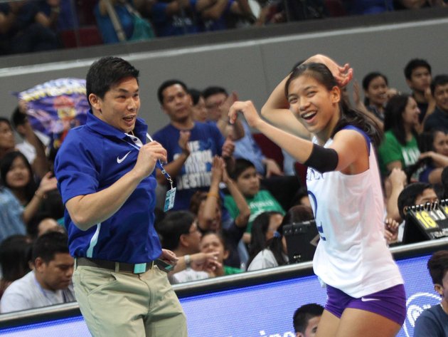 Alluring Aly and the great exorcist,  Coach Tai.(Courtesy of www.yahoo.com)