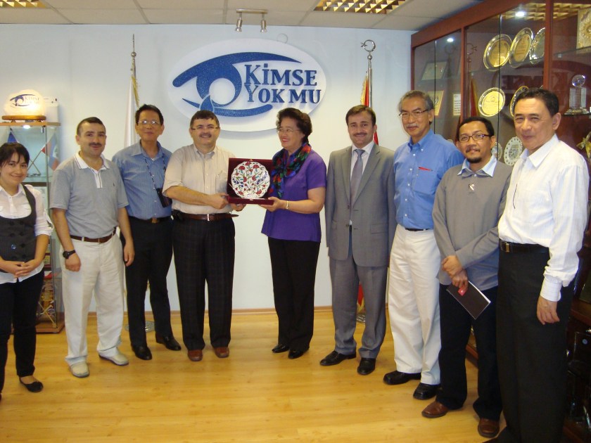 Visiting the KYM Headquarters in Turkey. (Courtesy of the Pacific Dialogue Foundation)