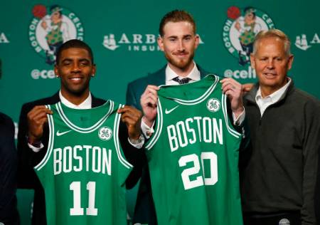 Kyrie Irving, Gordon Hayward, Danny Ainge