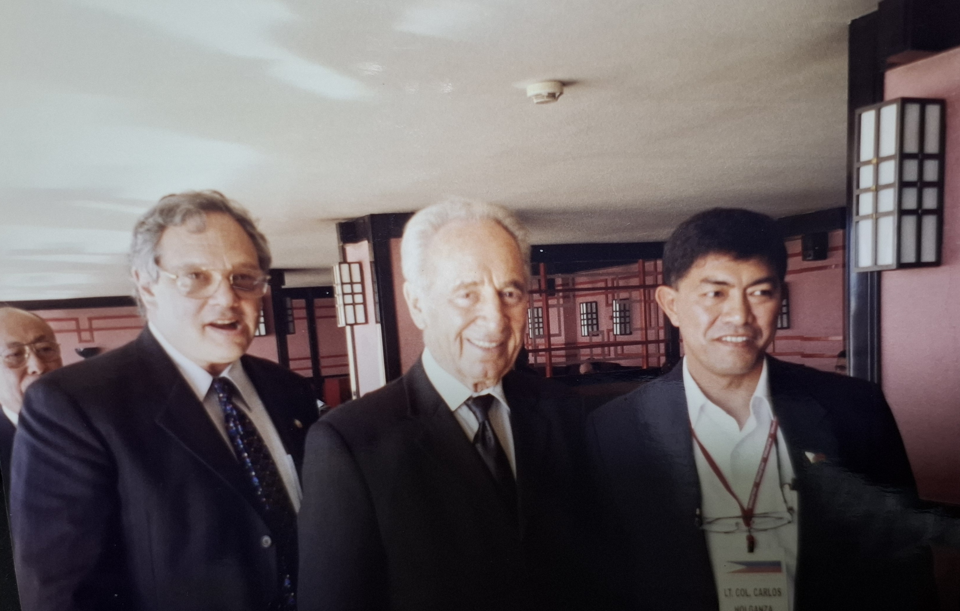 With former Israeli PM Shimon Peres.
